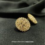 Sparkling Crystal Stud Earrings – Silver-Tone Round Jewelry