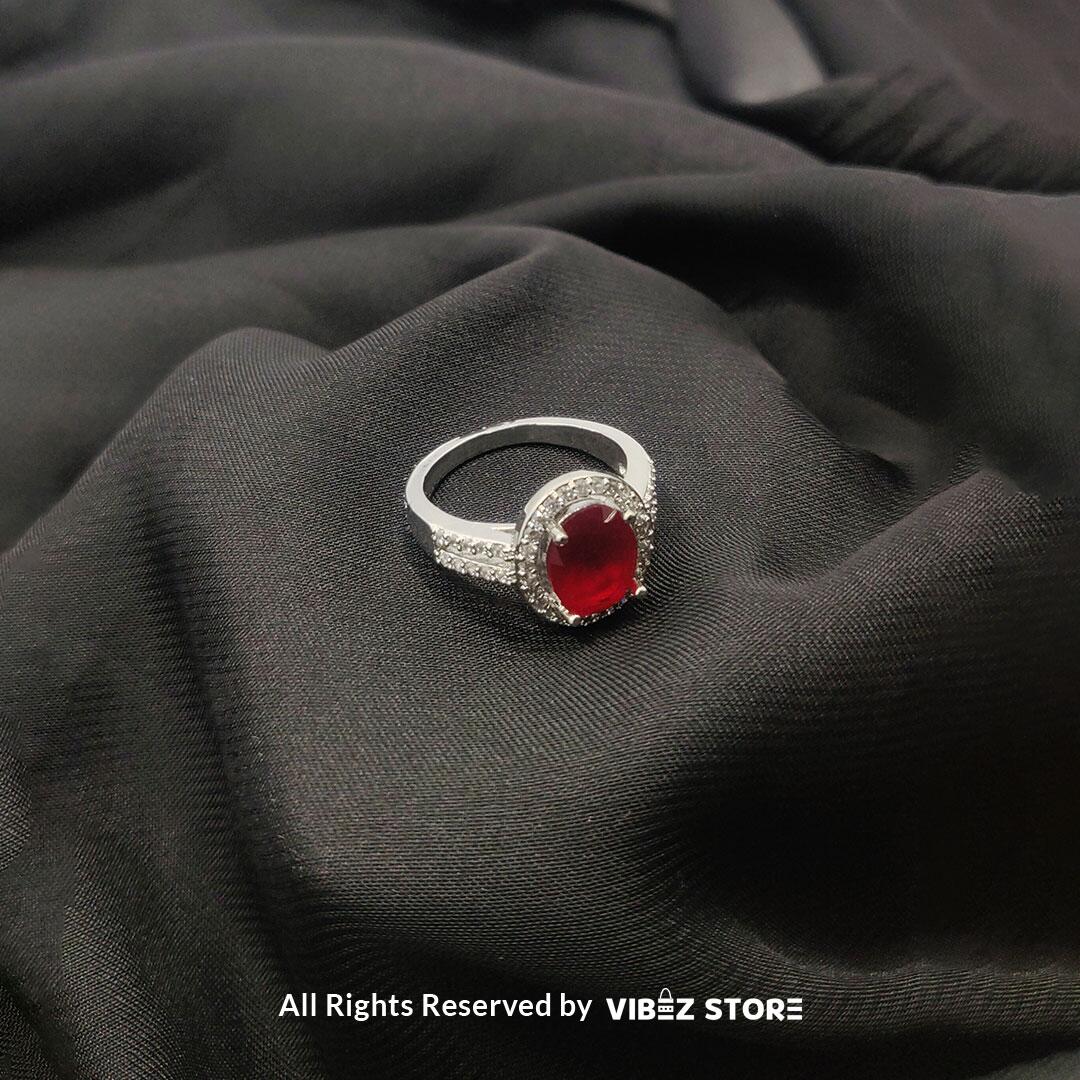 RNG-2-A Classic Halo Sapphire Ring - Multiple Colors & Sizes - Image 1