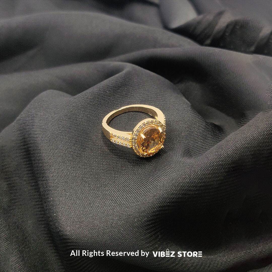 RNG-3-B Classic Halo Black Onyx Ring - Multiple Colors & Sizes - Image 1