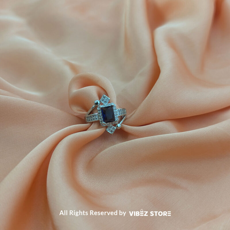 Elegant Crystal Gemstone Ring 1 Elegant Crystal Gemstone Ring in various colors and sizes by Vibez Store