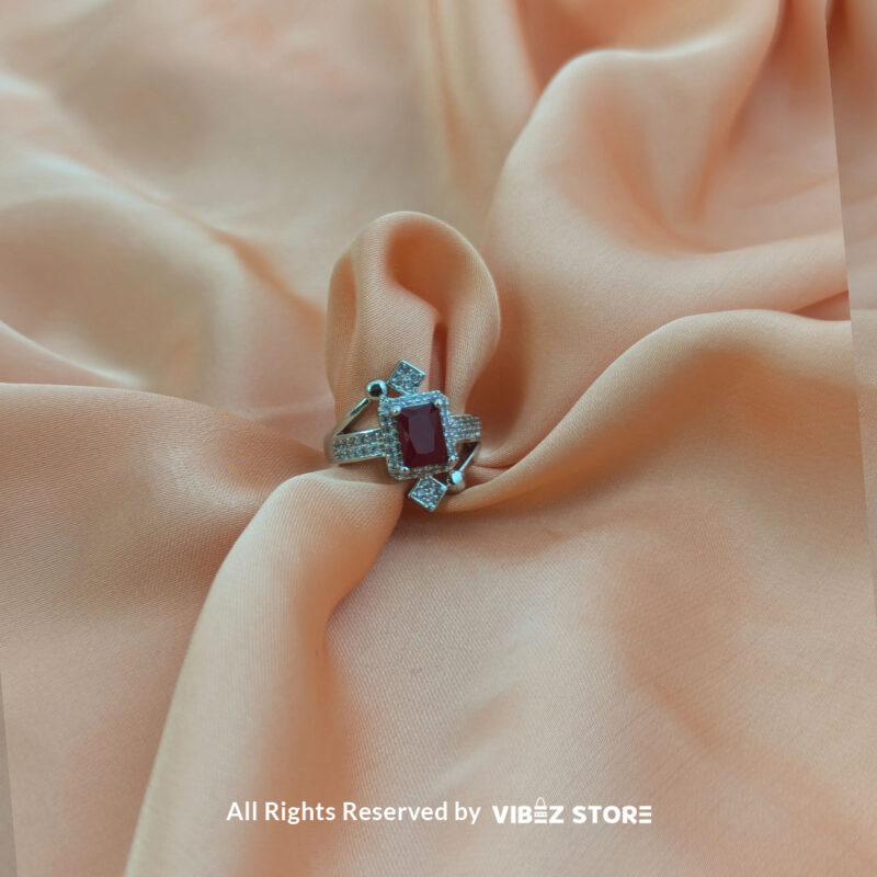 Elegant Crystal Gemstone Ring 2 Elegant Crystal Gemstone Ring in various colors and sizes by Vibez Store