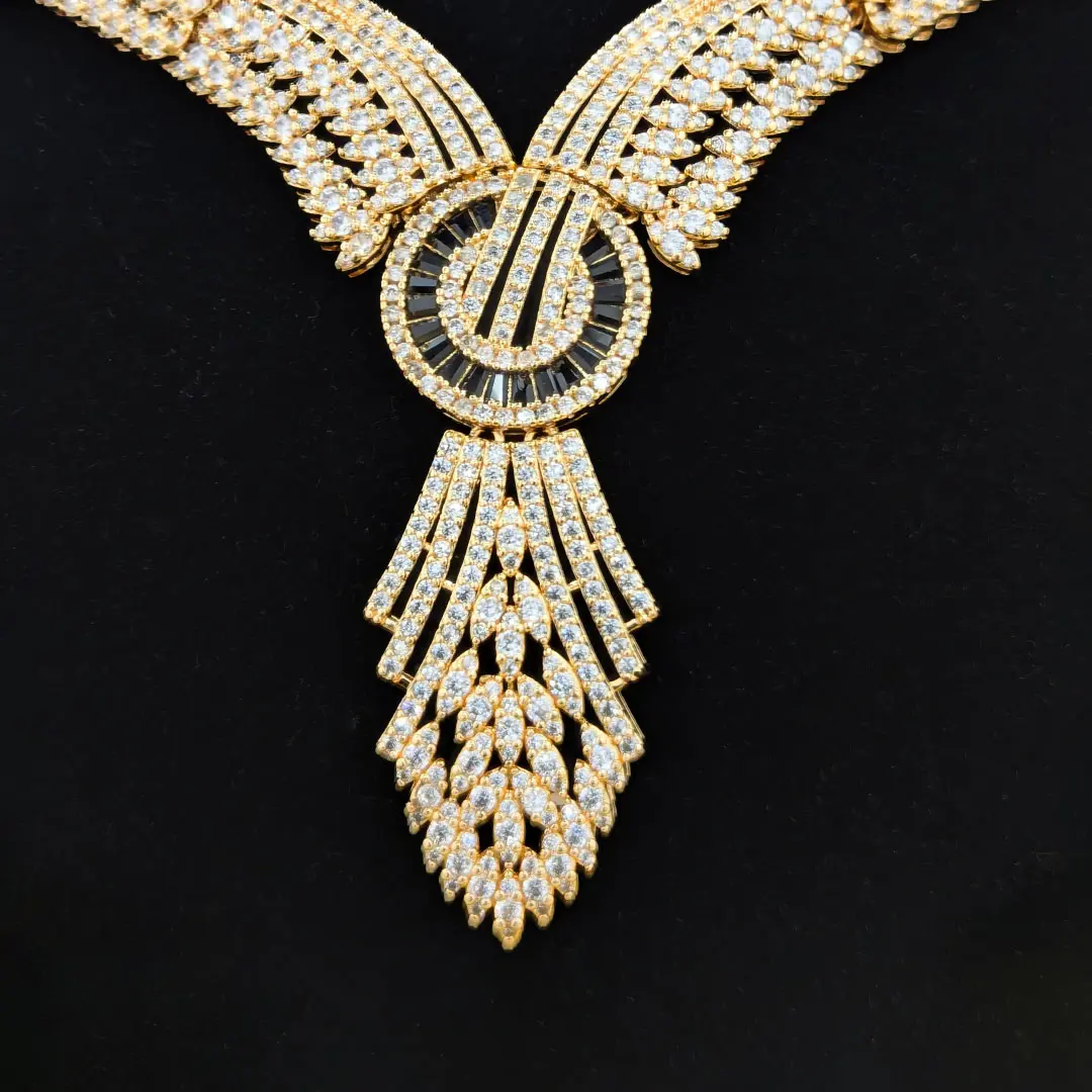 Luxurious Crystal Wings Jewelry Set 1 PR-NCKL-04