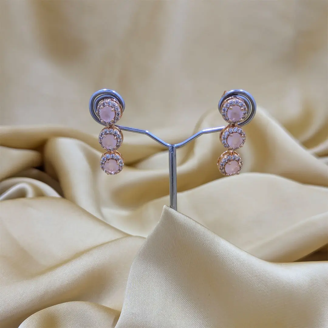 Elegant Rose Quartz Jewelry Set 5 PR-NCKL-06-C