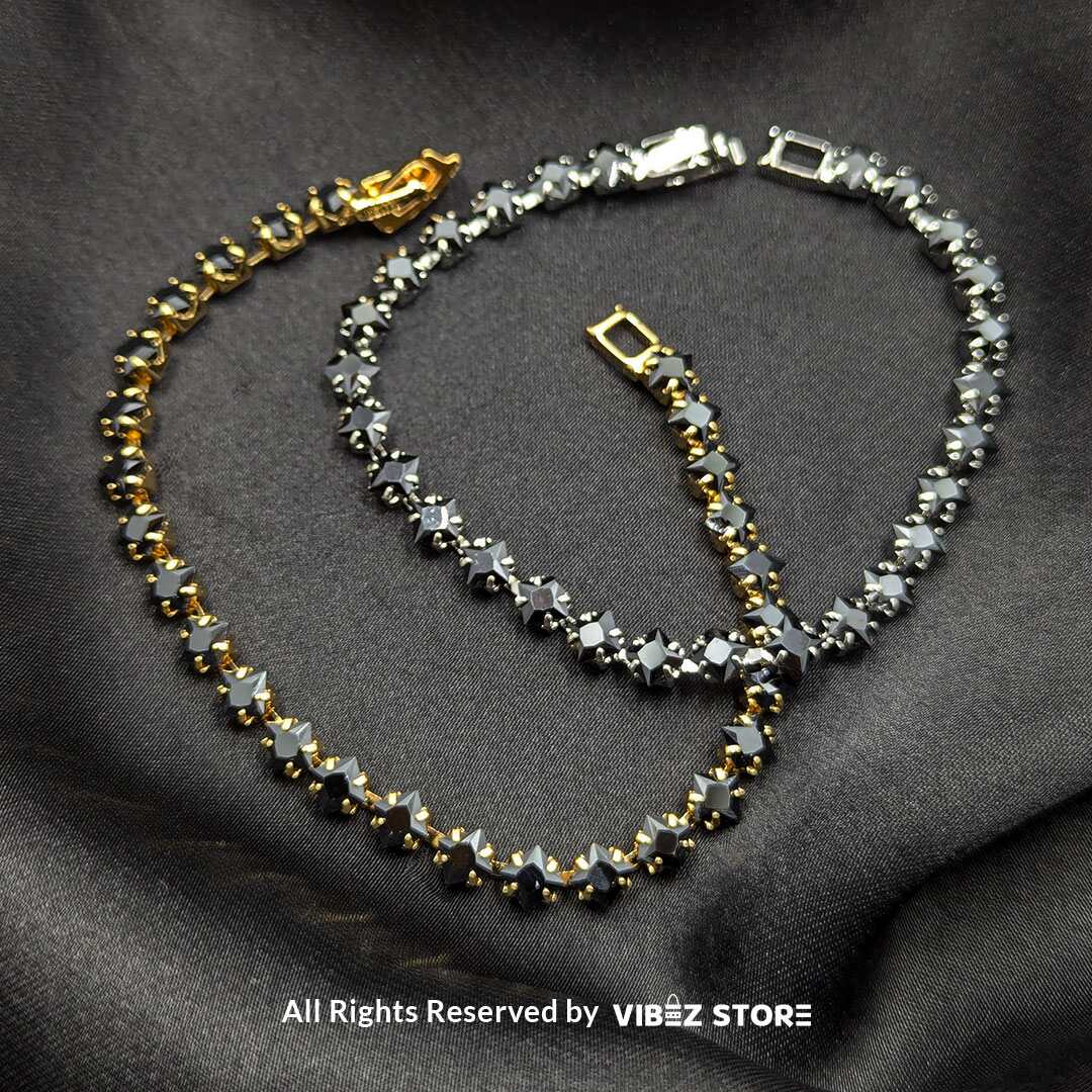 BRS-7 Gold & Silver Starstone Crystal Bracelets – Dual-Tone - Image 1